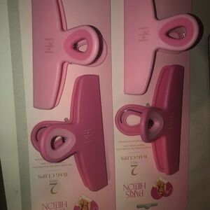 🩷 Paris Hilton Pink Snack Bag Clips Set - 4 Clips